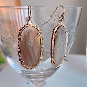 Kendra Scott Elle Drop Earrings rose gold mother of pearl